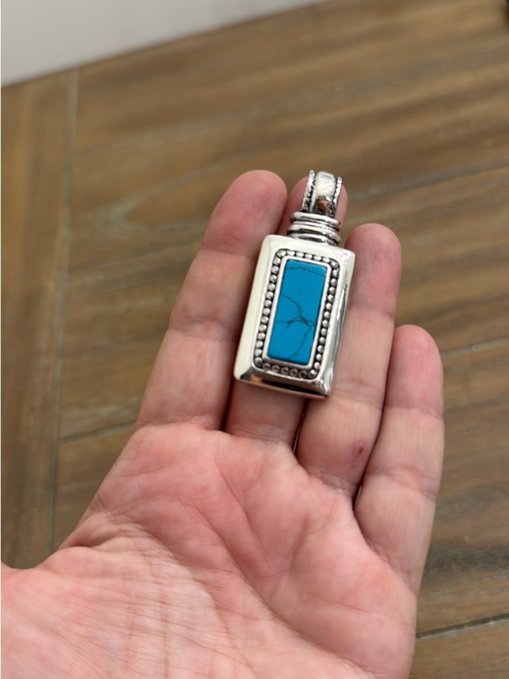 Silver 925 Turquoise Pendant no chain included new stamped. - Picture 4 of 8